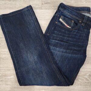 Diesel Larkee Reguar Straight Stretch Dark Wash Button Fly Jeans Men's W32 L32